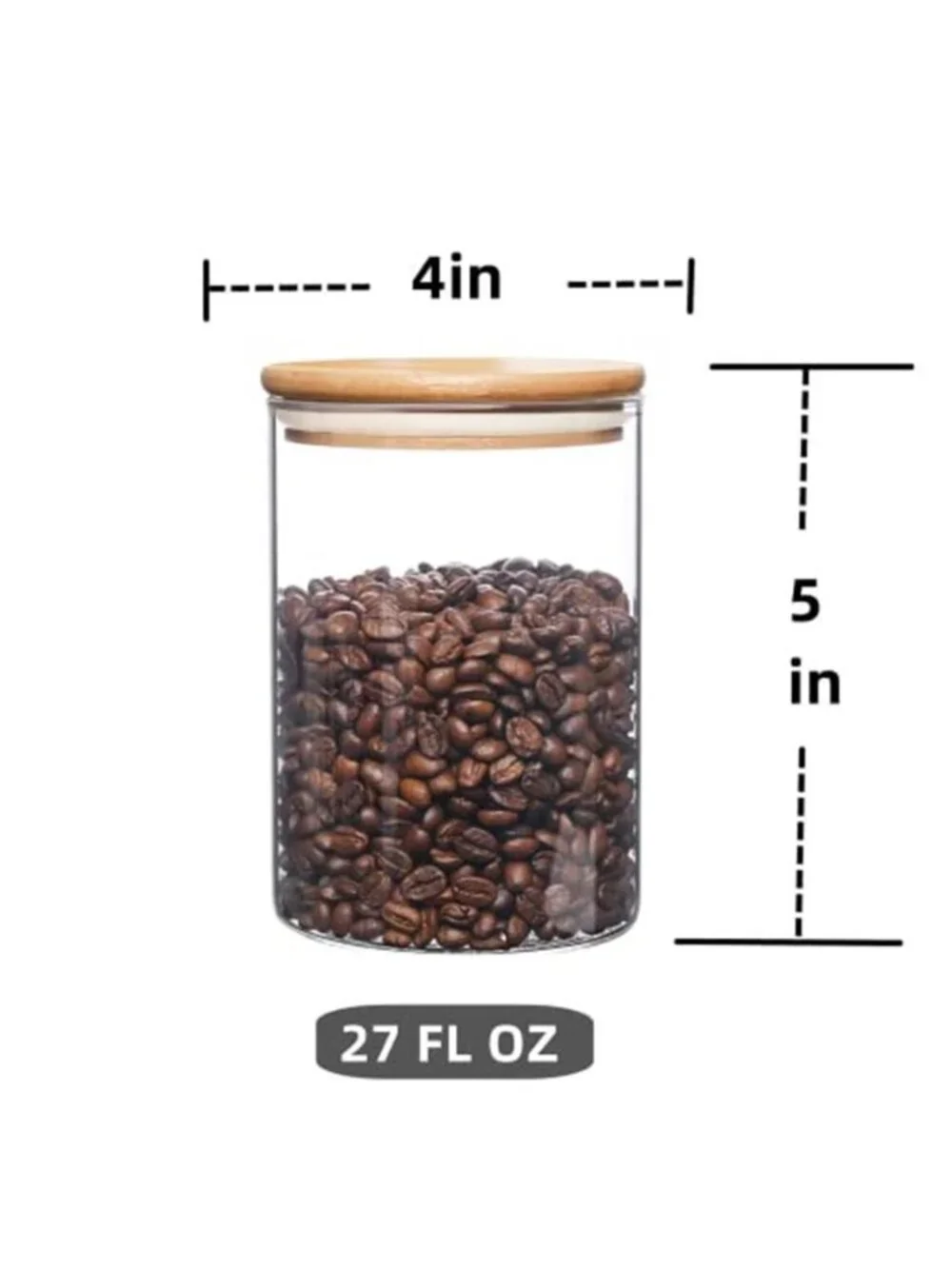 Glass Food Storage Containers with Bamboo Lids Large Glass Food Storage Jars